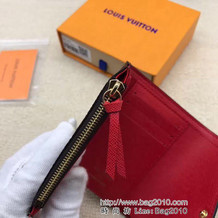 路易威登LV頂級原單 N41659啡格紅Victorine錢夾 ZY1081